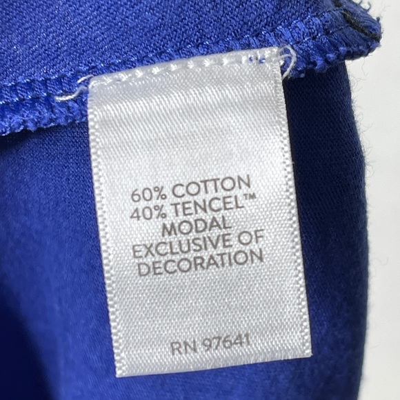 J.Jill Embellished Embroidered Floral Tunic Blouse Navy Blue size 3X - Picture 7 of 9